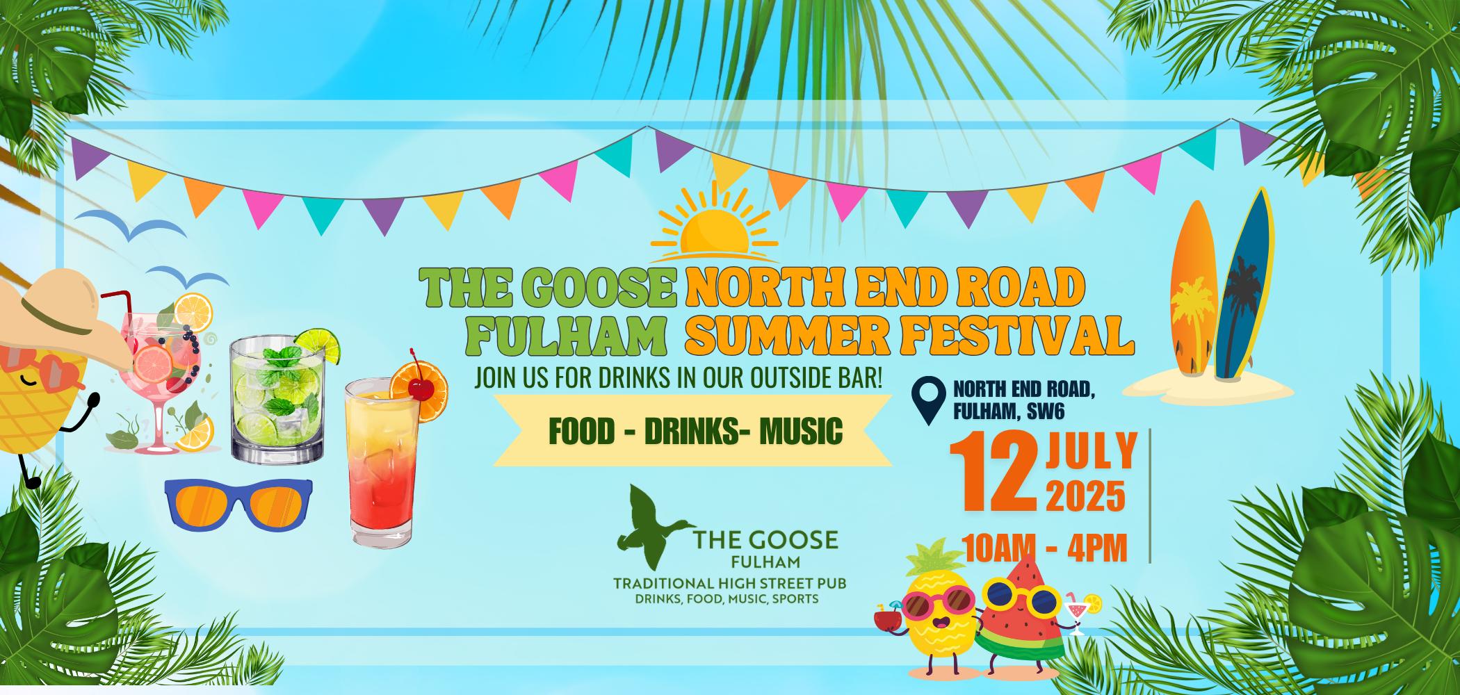 GOOSE OUT ON THE ROAD AT NORTH END ROAD SUMMER MARKET