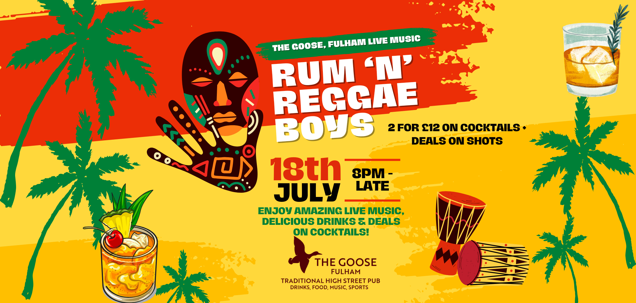 Rum 'n' Reggae Boys perform LIVE at The Goose!