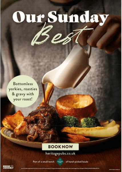 Sunday Roast With Unlimited Top UPS