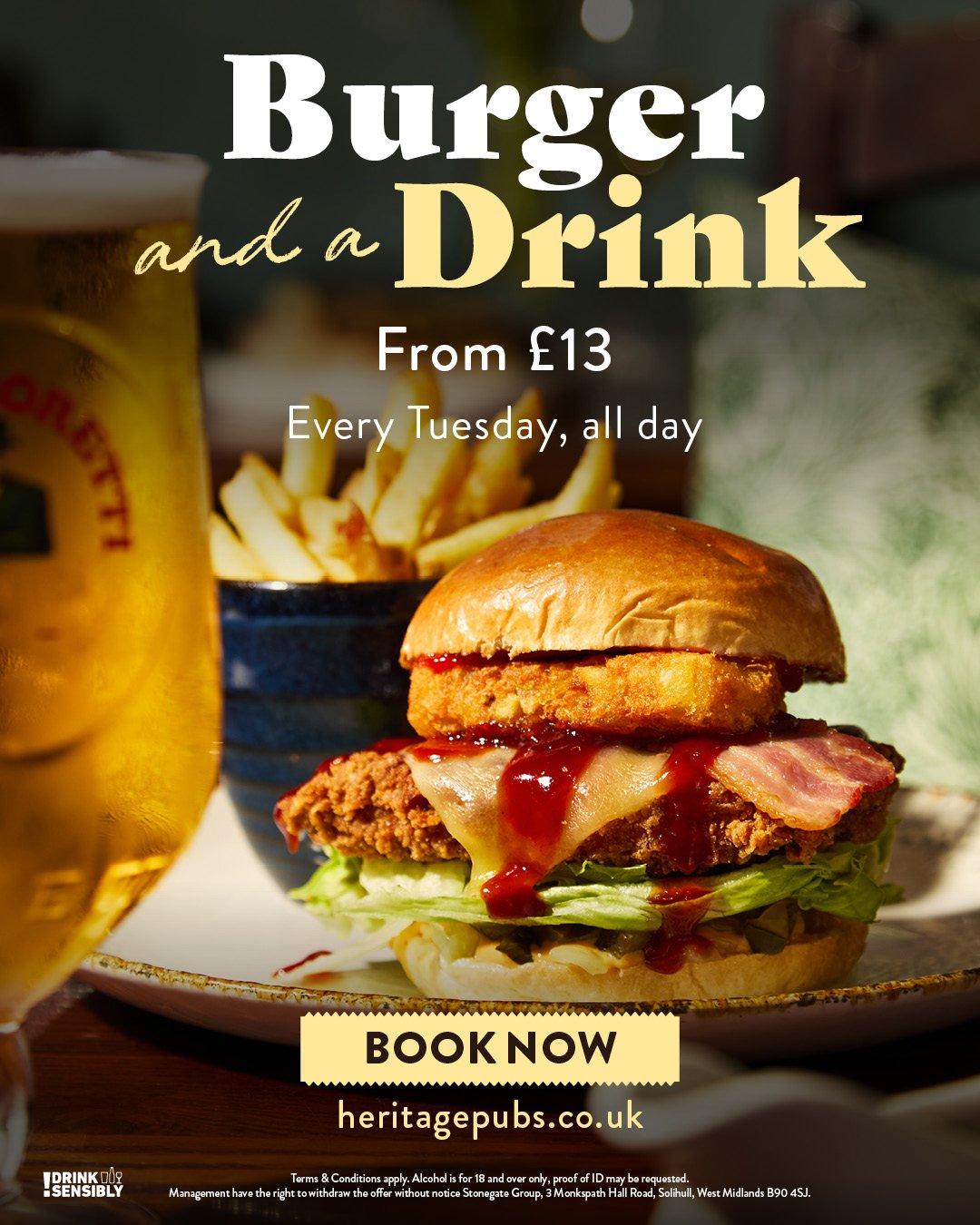 Burger and a drink