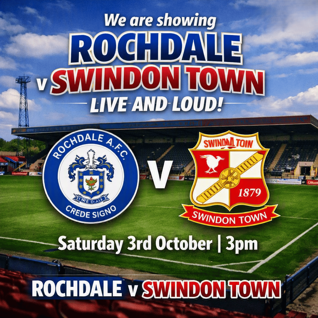 Rochdale V Swindon Town Live & Loud