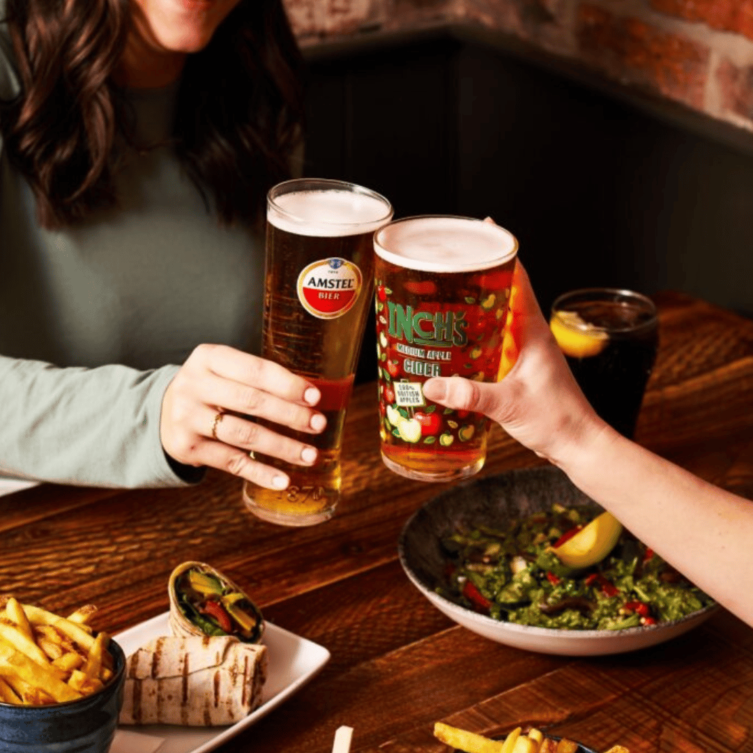 Cheers with 2 drinks