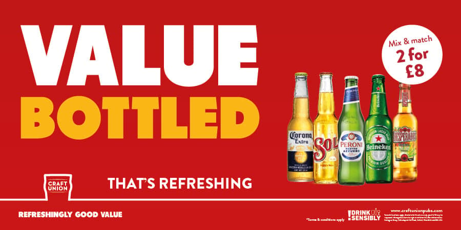 Mix and match | 2 bottled lager for £8