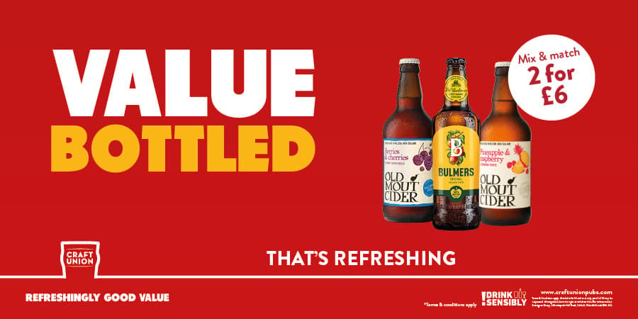2 bottled cider for £6