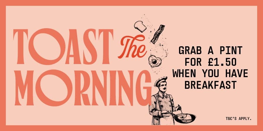 Brekkie & a pint deal at Social Pub & Kitchen