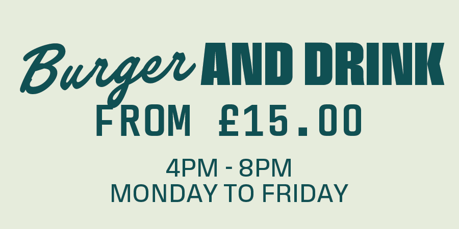 Burger and drink from 15.00