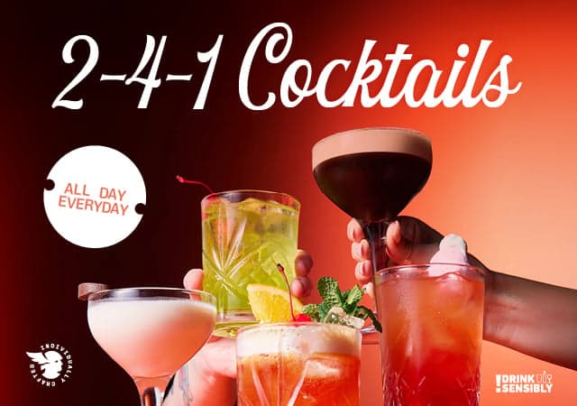 2 for 1 cocktails | all day every day