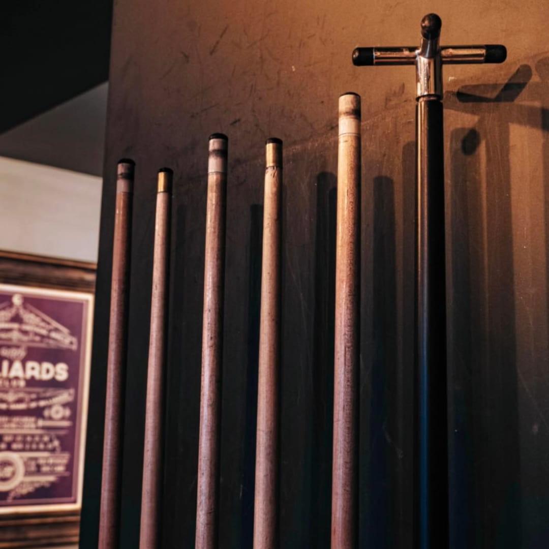 Pool cue at Felsons