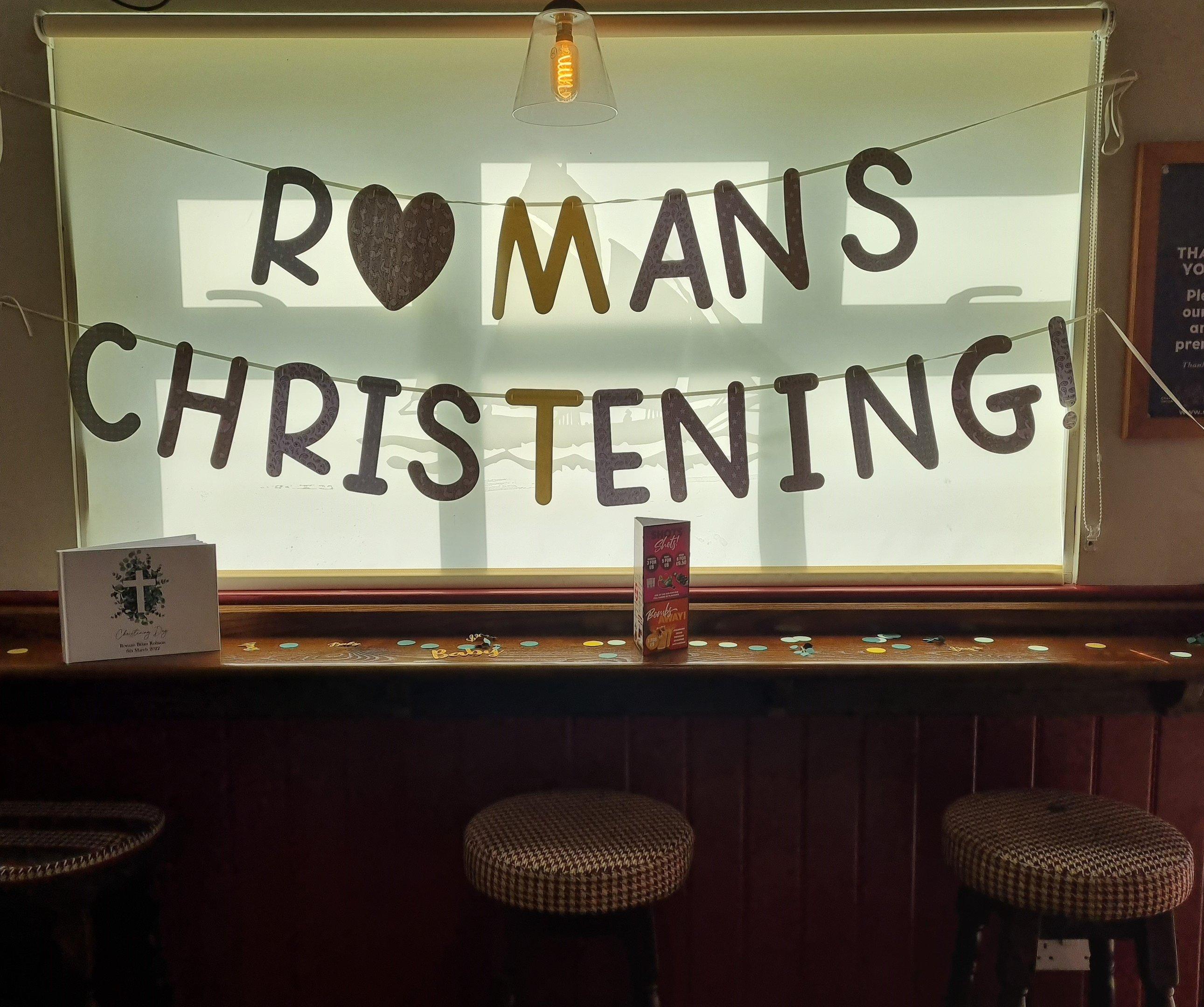 Sloop Inn - Christening
