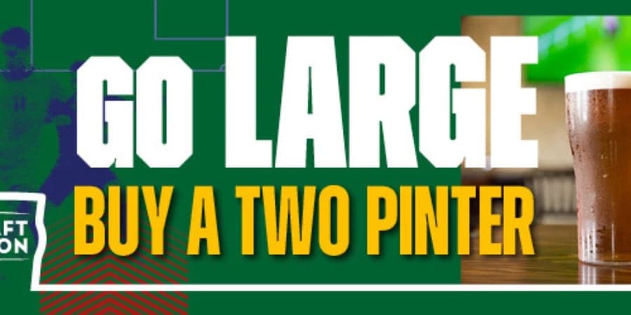 2 pinter glass of beer on table