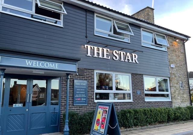 Outside the pub