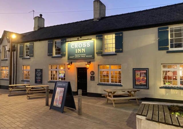 Outside pub far