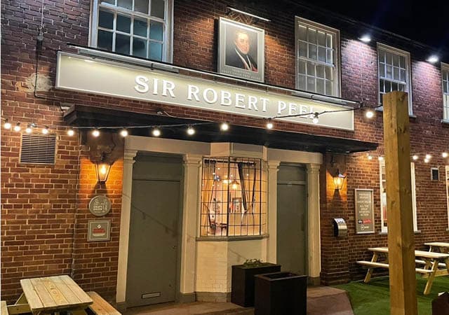 Sir Robert Peel Outside pub