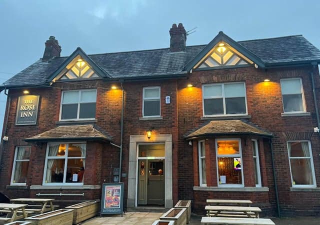 Outside the pub