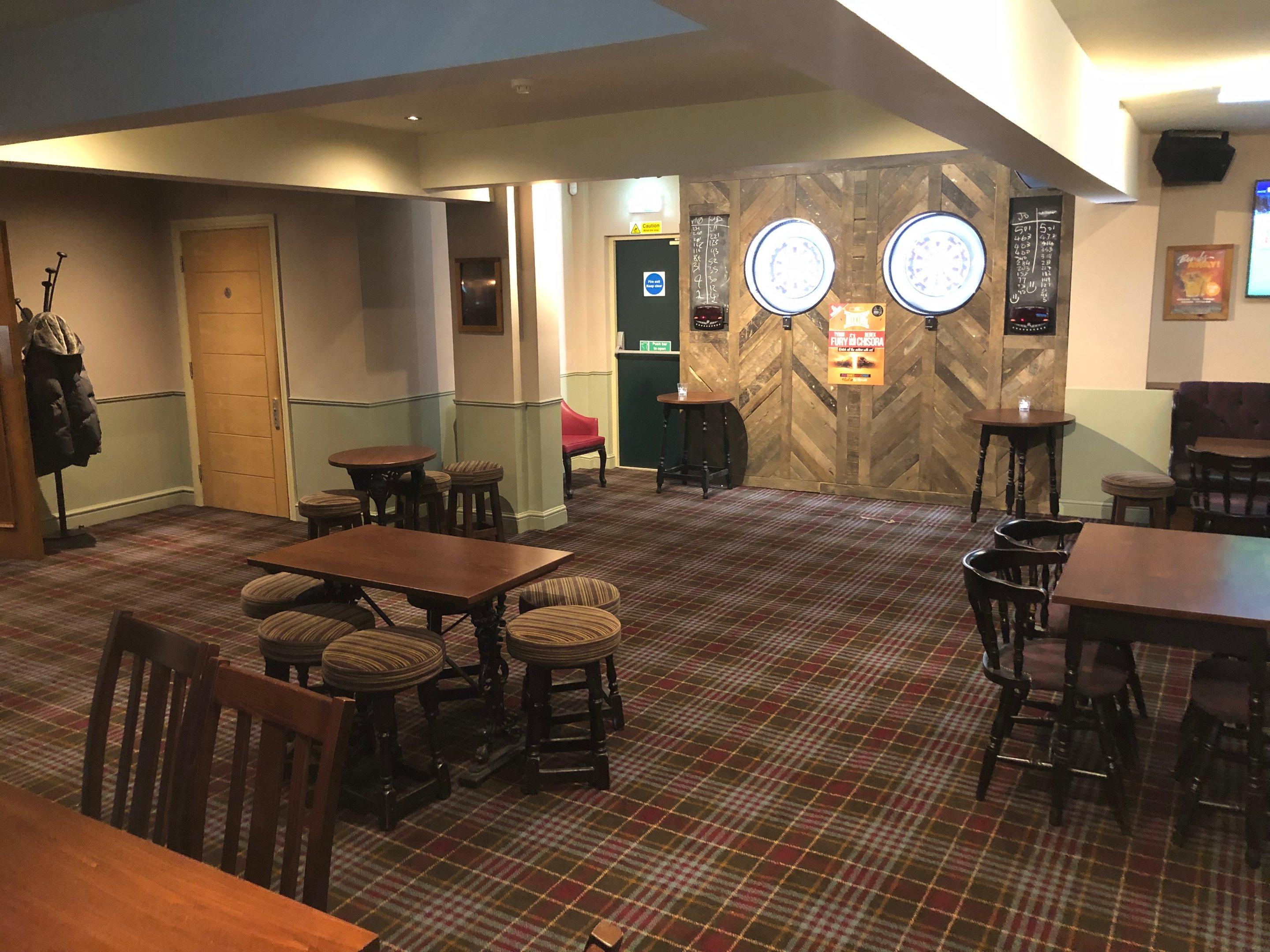 Room for hire two The Darts Bar