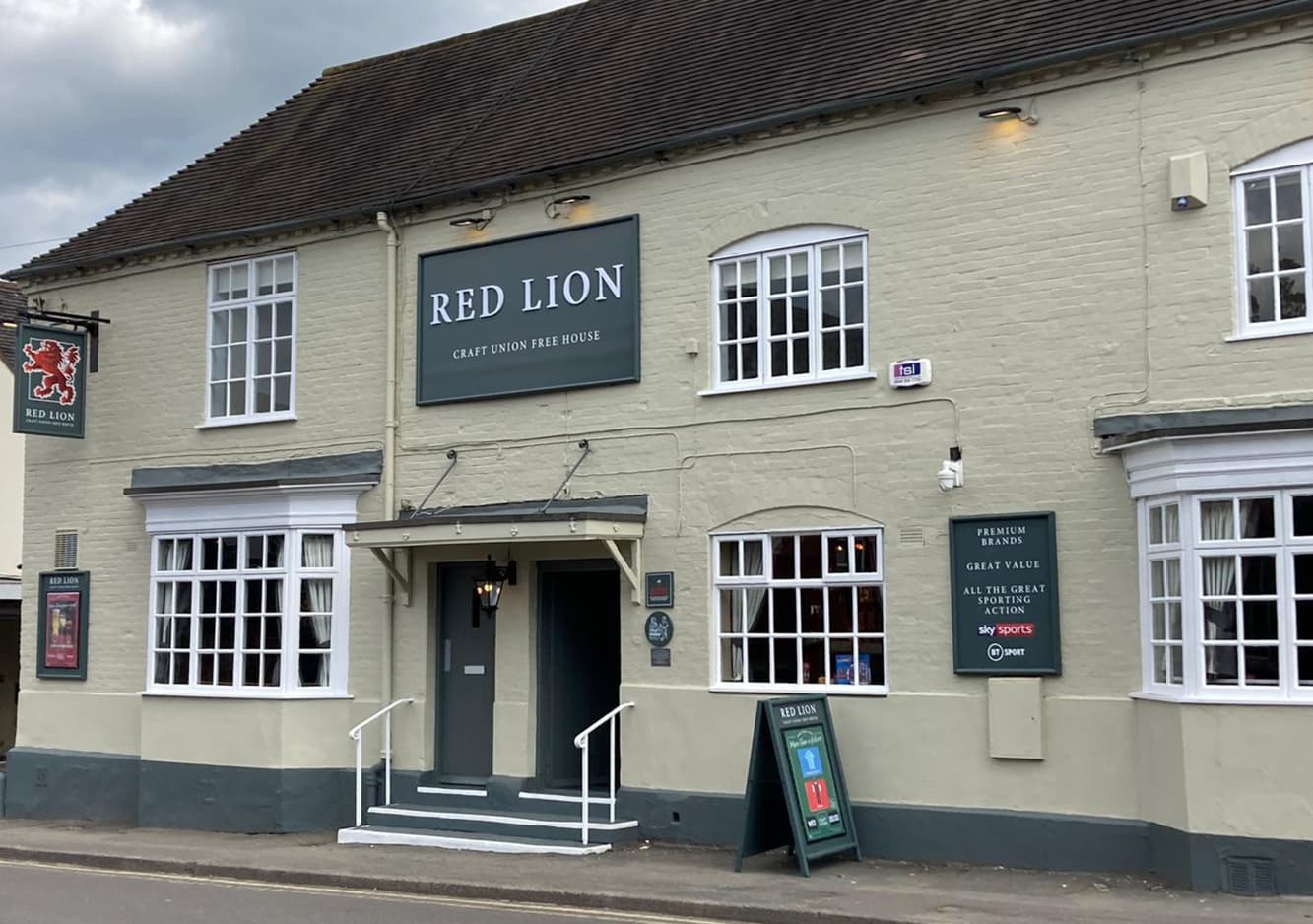 Outside of the Red Lion Pub