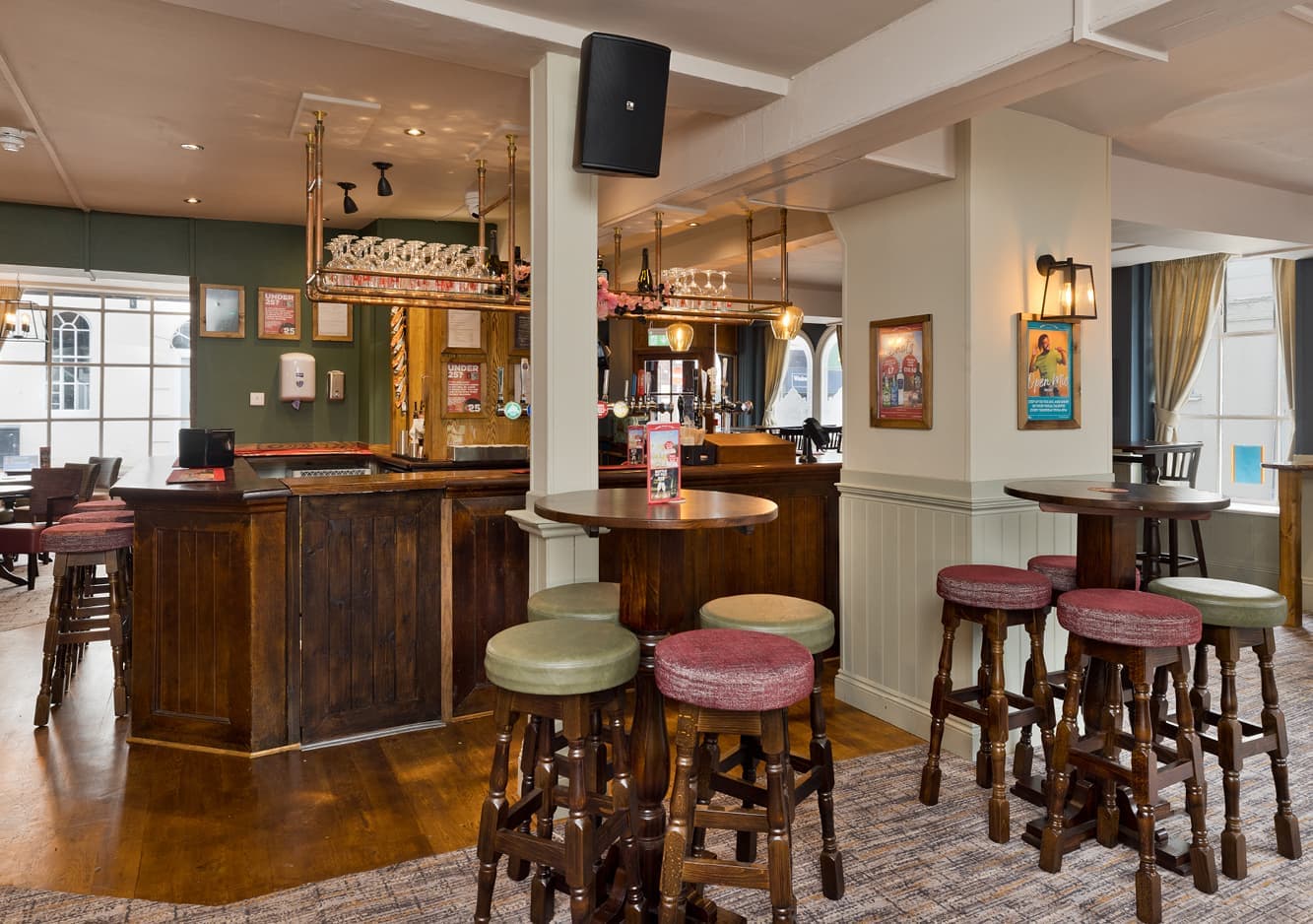 Inside seating at the Exchange Pub