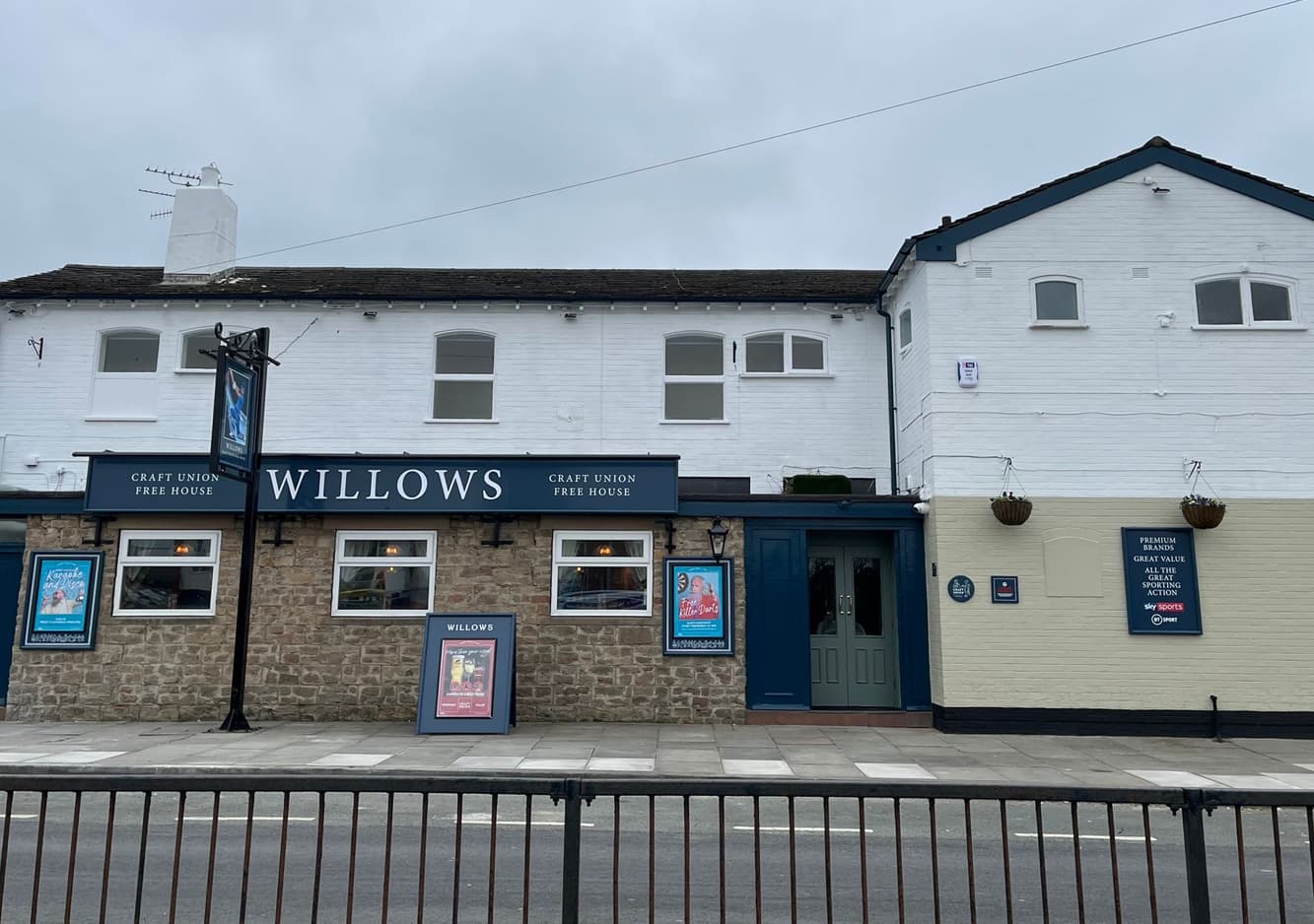 Outside of the Willows pub
