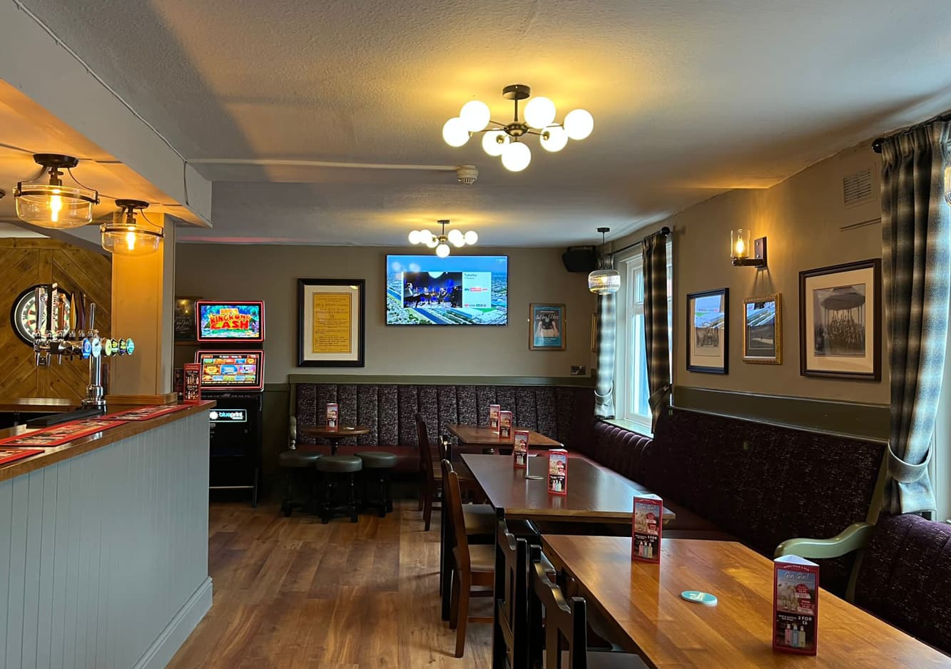 seating area near the bar