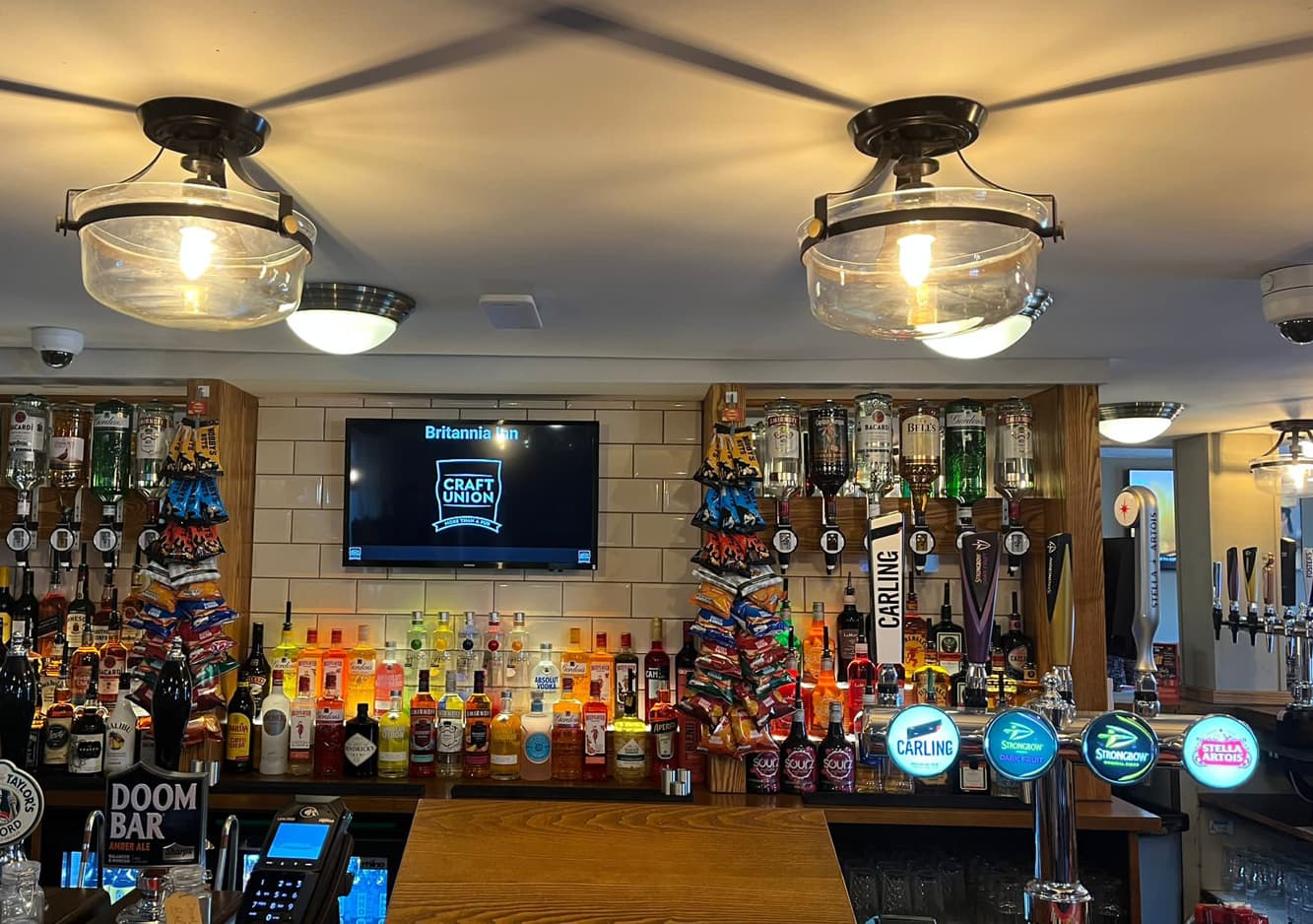 the bar back and pumps