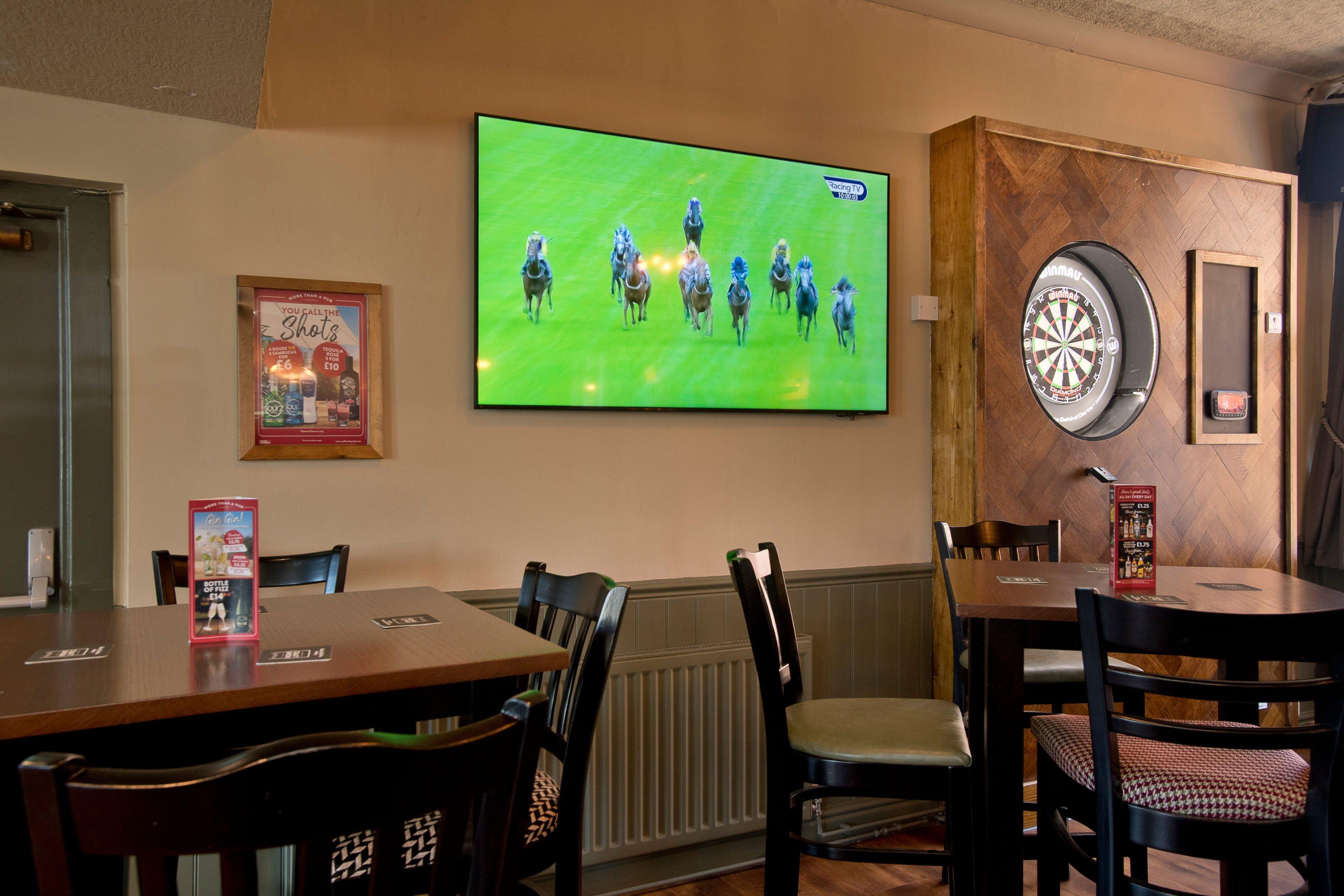 Dart Board and HD Screen