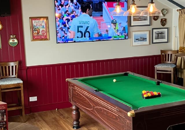 Pool table and HD Screen