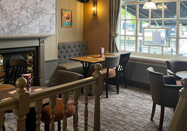 Seating area near window