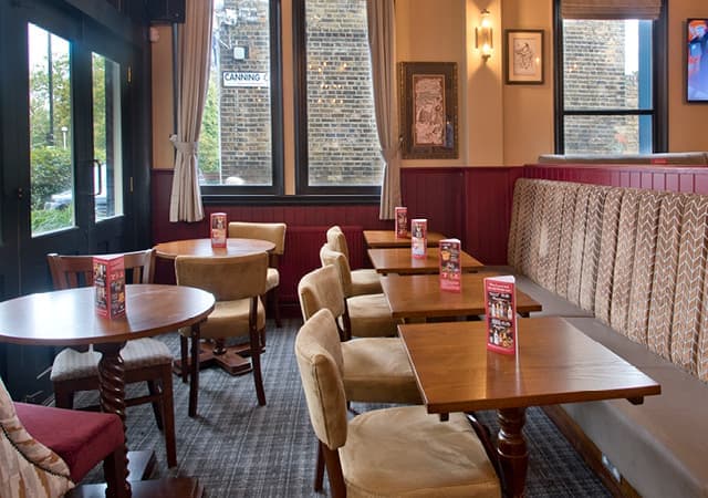 Seating areas of the George Canning