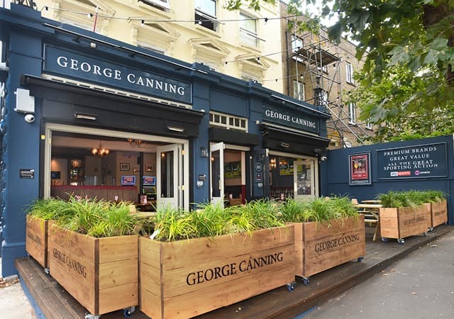 Outside of the George Canning