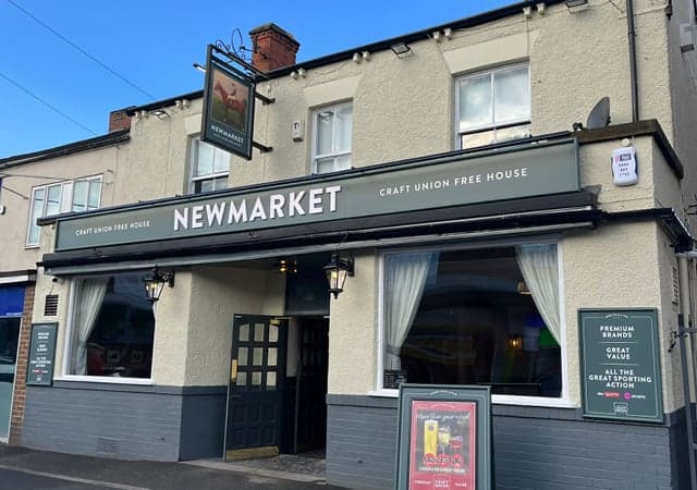 Outside the front of the Newmarket Pub