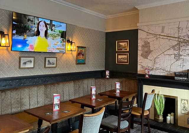 HD Screen and seating area