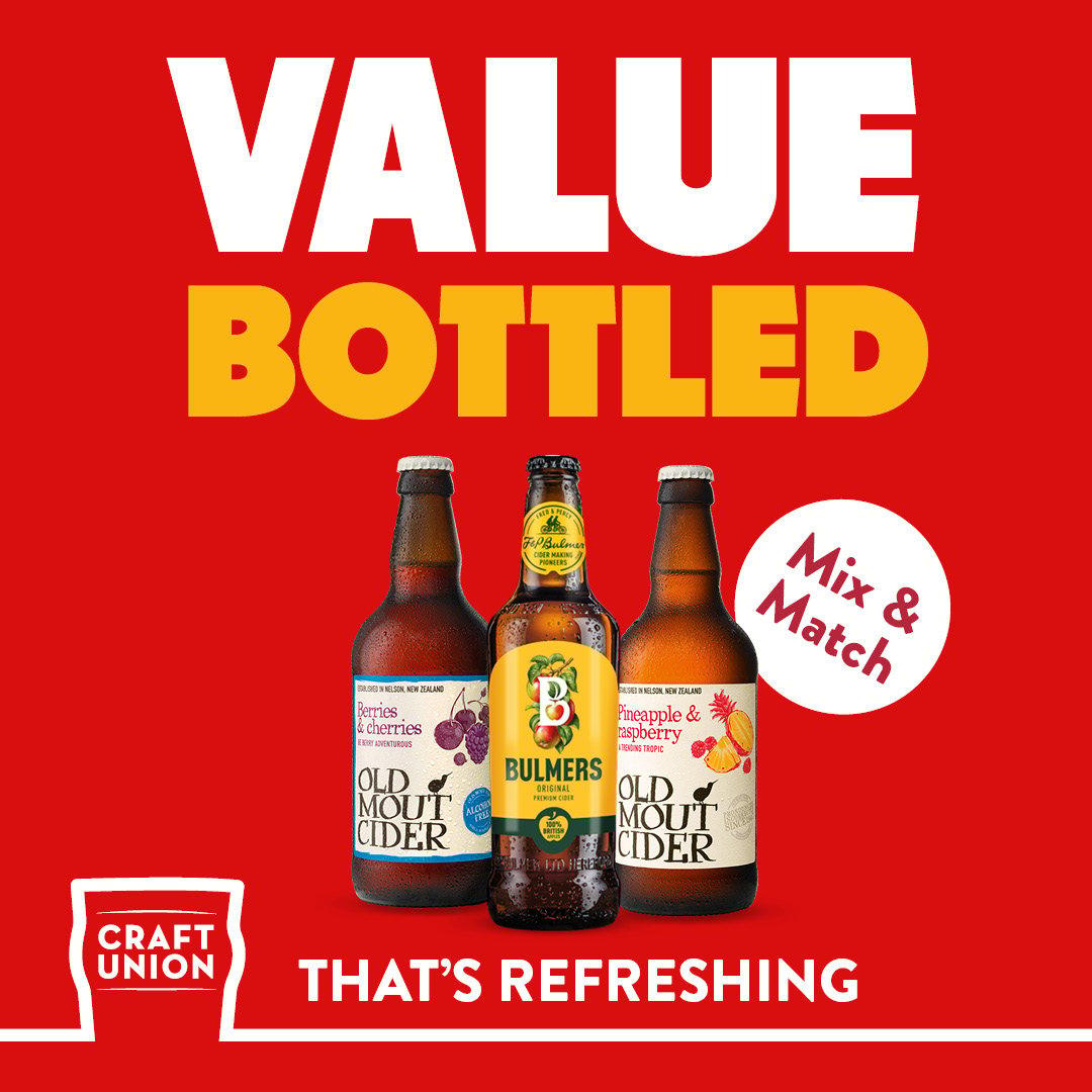 Bottled cider bundles at Craft Union
