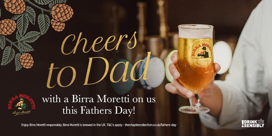 Free Pint of Moretti This Father's Day in your local area
