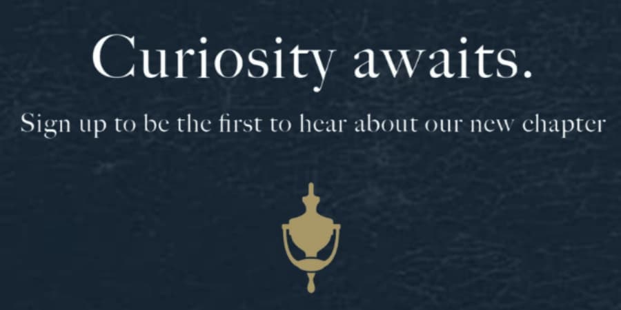Curiosity awaits, sign up CTA