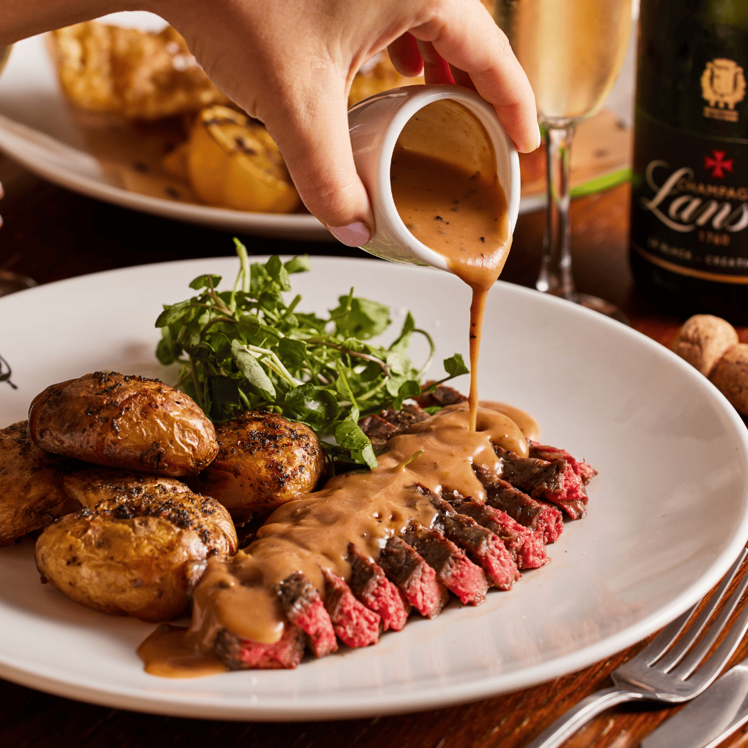 Cut of steak at The Chapter Collection