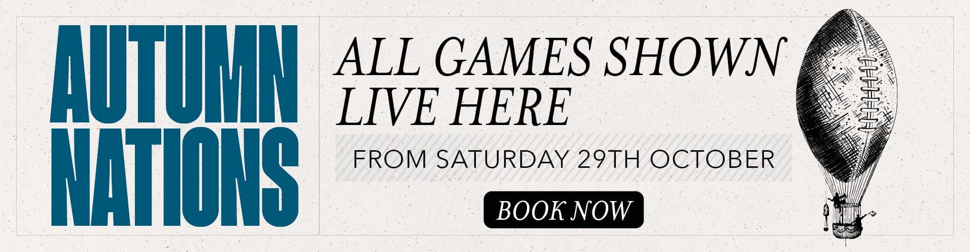 Autumn Nations: all games shown live here from Saturday 29th October.