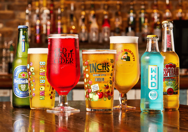 SELECTION OF BEER AND CIDER