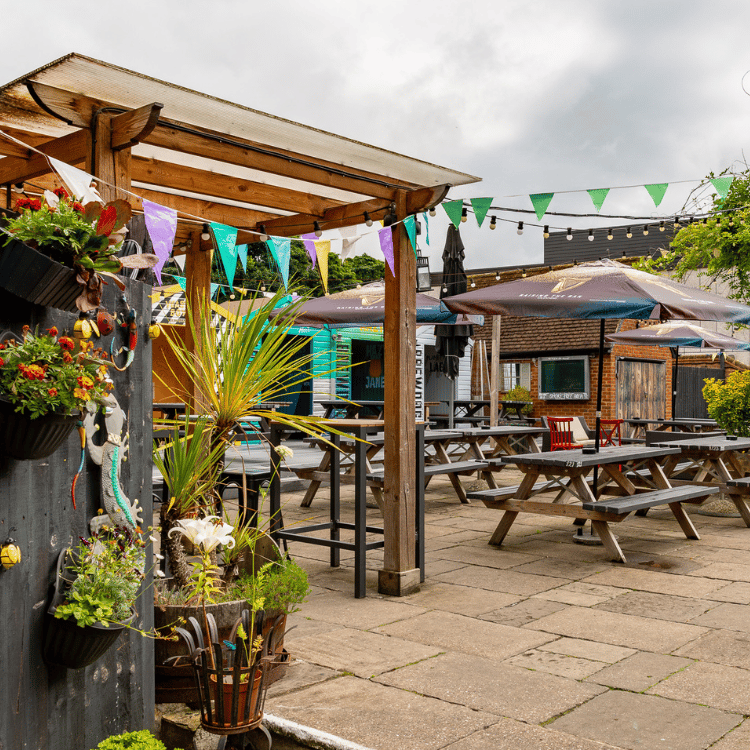 Outdoor Beer Garden in Social Pub & Kitchen