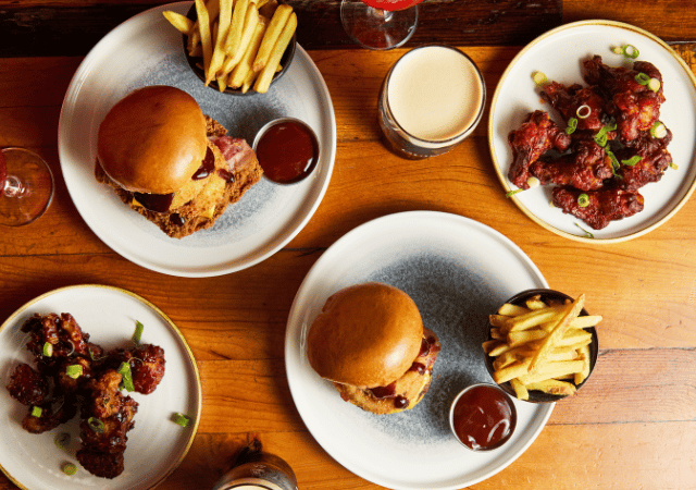 Burgers and wings at Social Pub & Kitchen