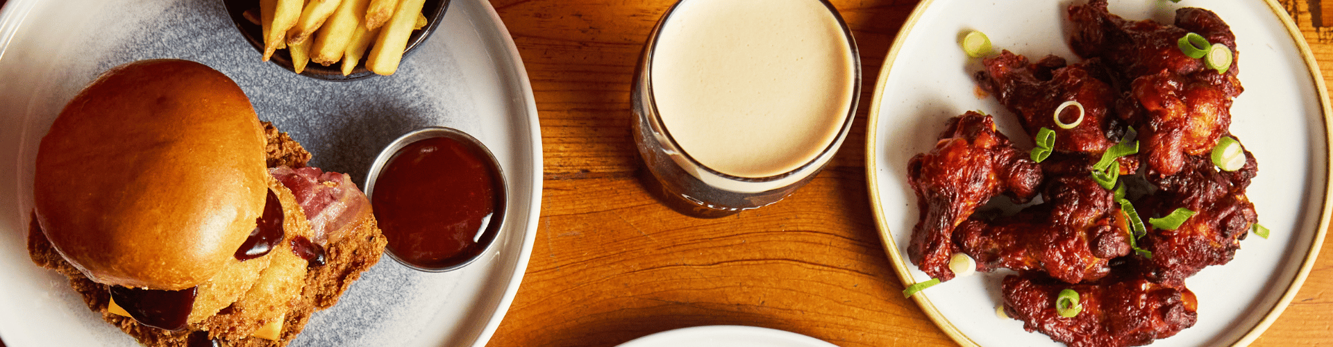 Burgers and wings at Social Pub & Kitchen