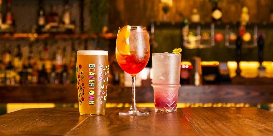 Selection of drinks