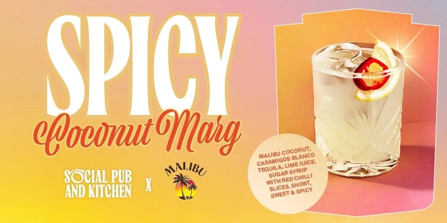 Spicy Coconut Marg at Social Pub & Kitchen