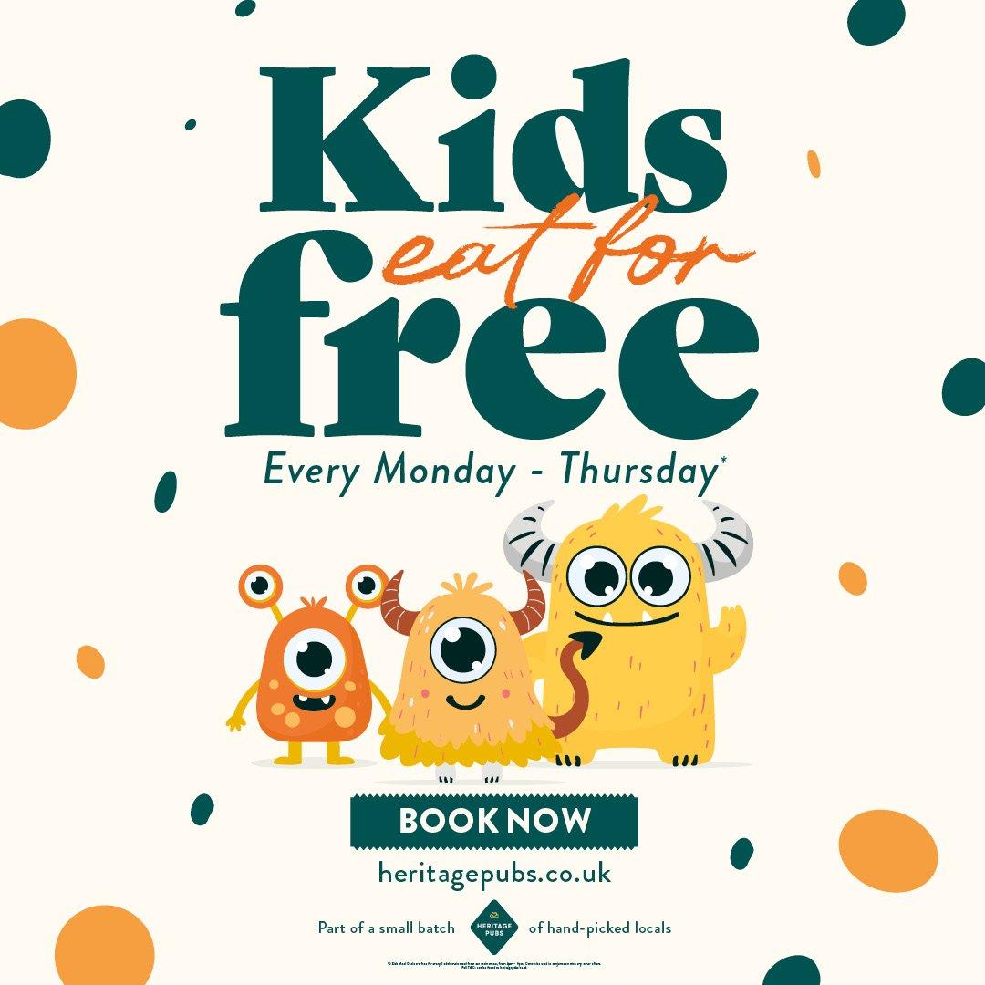 Kids Menu serving at Heritage Pubs