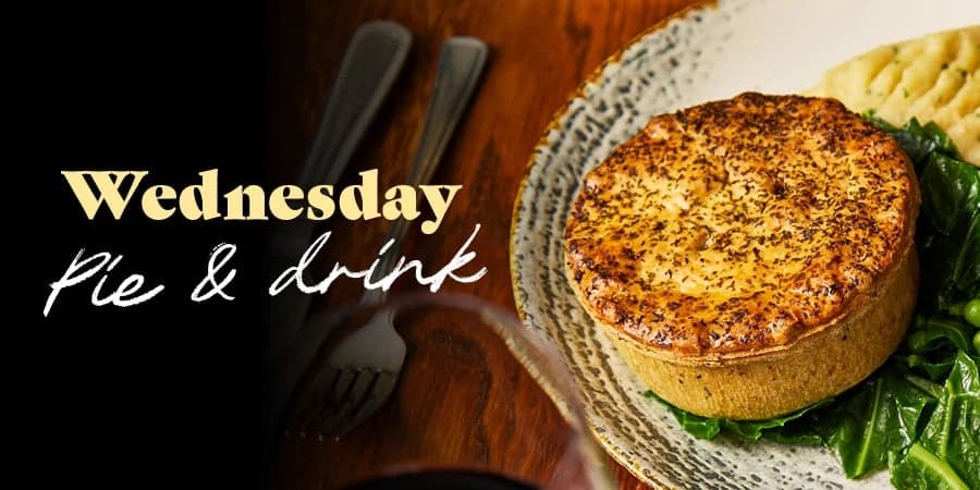 Wednesday pie offer at Heritage Pubs