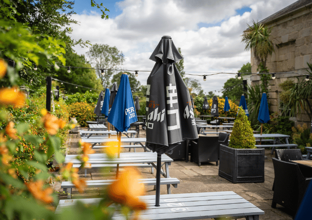 Beer garden at Danson Stables