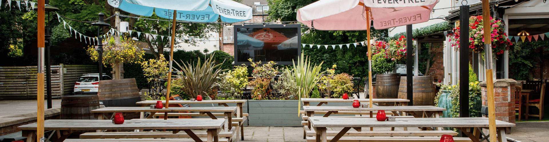 Beer garden at The Metropolitan