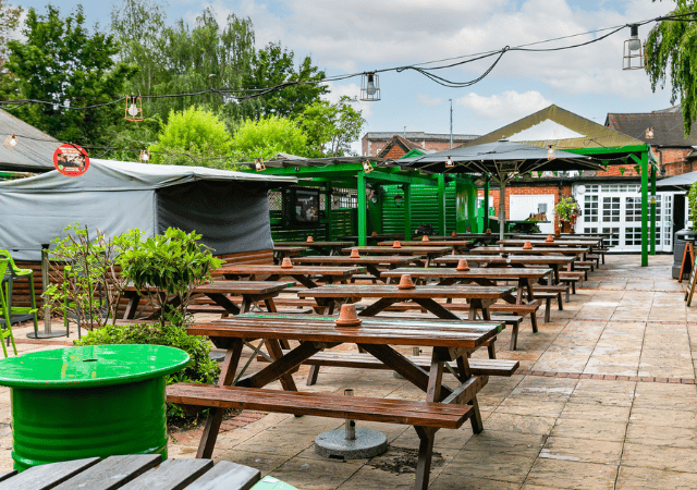 Beer garden at Coach & Horses