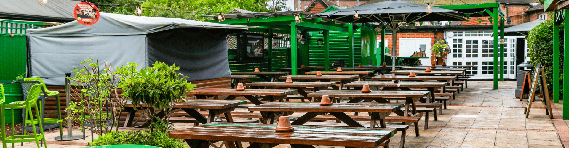 Beer garden at Coach & Horses