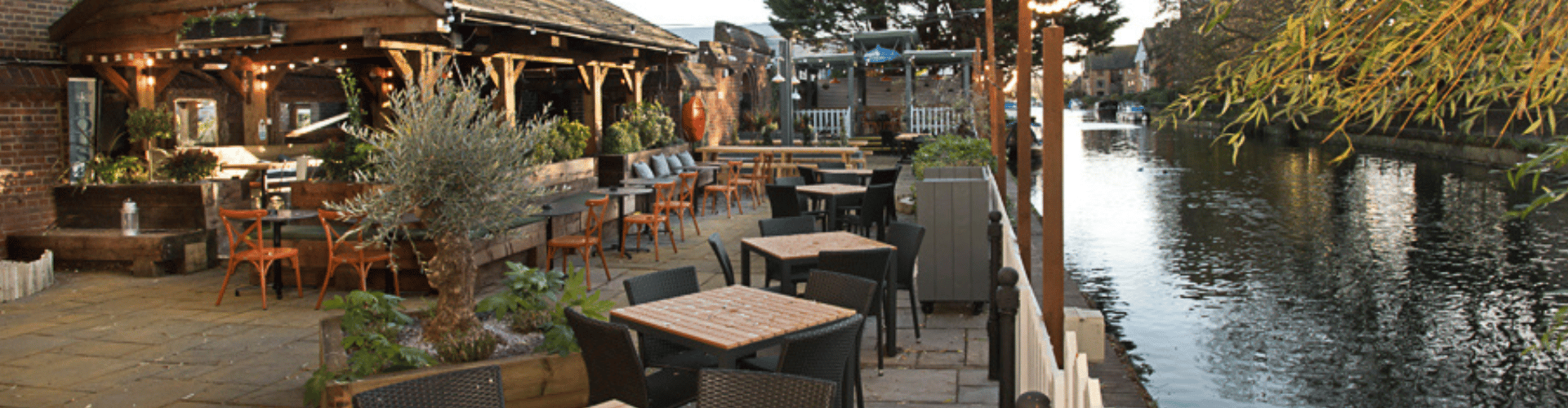 Beer garden at Waterside Inn