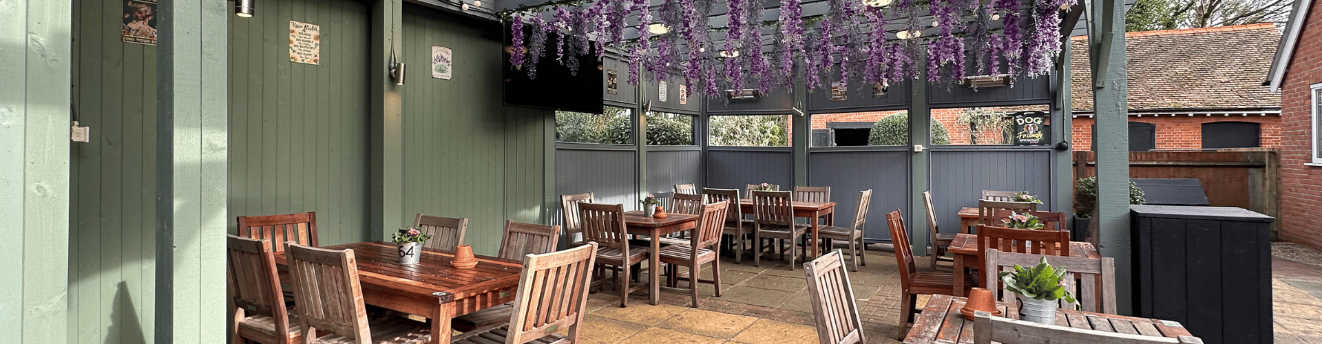 Beer garden at Woodman
